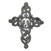 Metal Cross Wall Art, Ornate with Nativity Scene (9.5&quot; x 12&quot;) - Croix des Bouquets (H)