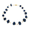 Floating Stone &amp; Maasai Bead Necklace, Navy