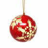 Handpainted Ornaments Gold Snowflakes