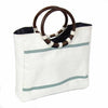 Fire Hose Wood Handled White Bag