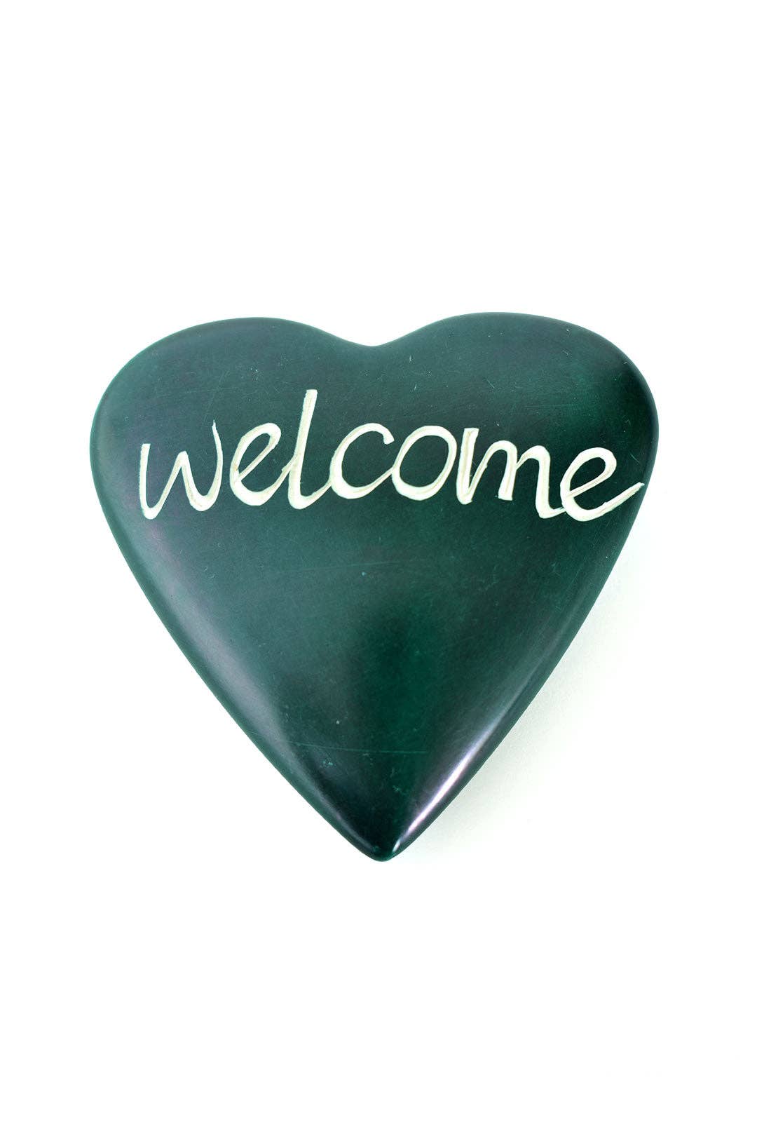 Wise Words Soapstone Heart:  Welcome