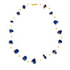 Floating Stone &amp; Maasai Bead Necklace, Navy