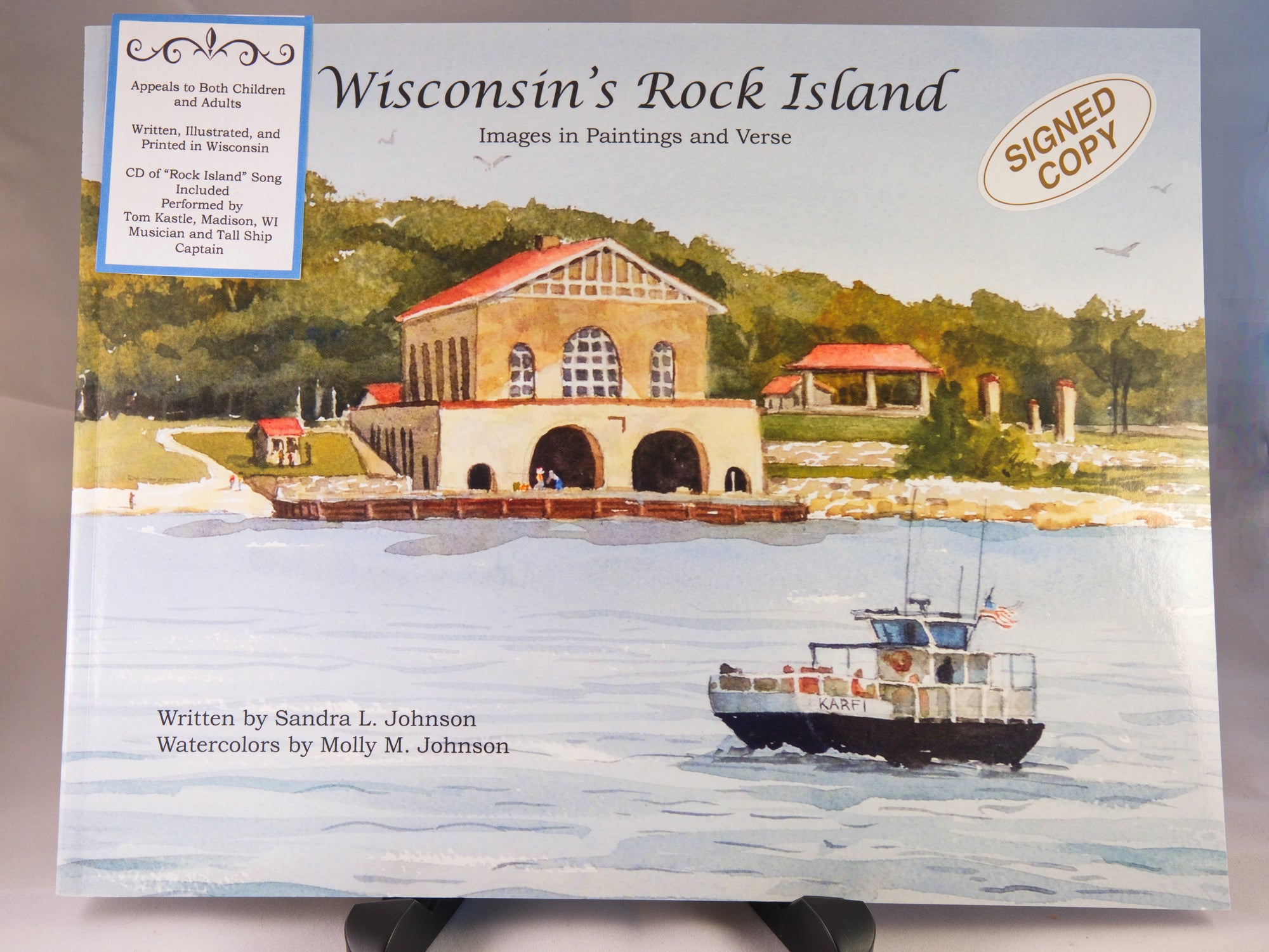 Wisconsin's Rock Island book & cd by author Sandra L. Johnson & illustrator Molly M. Johnson - signed copy (IS)