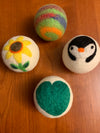 Dryer Ball with Needle Felted Design (IS)