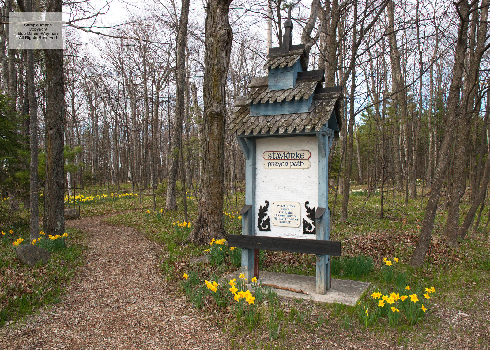 Stavkirke Prayer Path in Spring