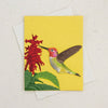 Single Greeting Card Hummingbird Yellow (w)