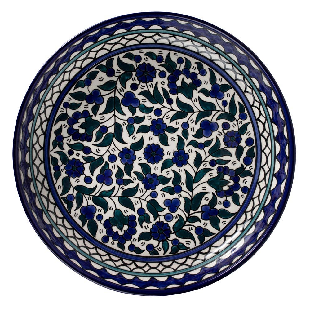 * Blue Floral Platter