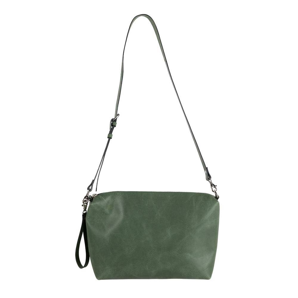 * Eco-Leather Green Crossbody