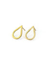 Petal Stud Earrings - Brass