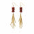 Earrings: Red Jasper and Metal Fringe - Starfish Project