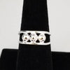 Three Ball Silver Symbol Ring
