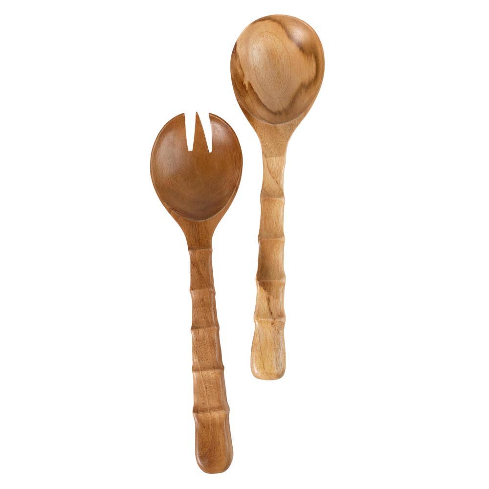 * Sleek Teak Salad Servers *