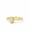 Ring: White Druzy Agate Stone - Starfish Project