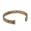 Copper and Brass Cuff Bracelet: Healing Weave - DZI (J)