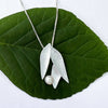 Delicate Petal and Pearl Necklace - Sterling Silver, Indonesia