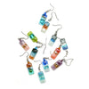 Tiny Rectangle Glass Earrings -Asst Spring Colors- Preorder