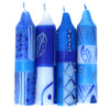 Hand-Painted 4&quot; Dinner or Shabbat Candles, Set of 4  (Feruzi Design)
