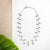 Dotted Rectangle Necklace - Silver