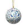 Handpainted Ornament Blue Floral
