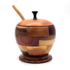 Tropical Hardwood Multi-wood Sugar Bowl with Lid &amp; Spoon