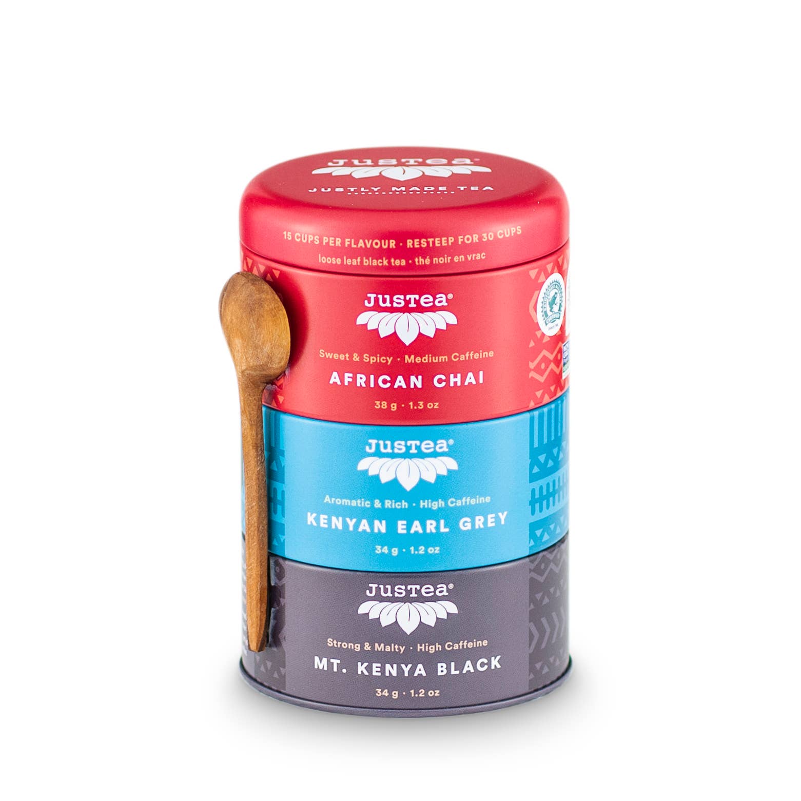 Black Tea Trio Tin & Spoon - Organic, Fair-Trade Tea Gift