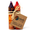 Hand-Painted 4&quot; Dinner or Shabbat Candles, Set of 4  (Indabuko Design)