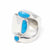 Alpaca Silver Wrap Ring, Turquoise - Size 8