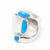 Alpaca Silver Wrap Ring, Turquoise - Size 8