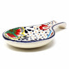 Handmade Pottery Spoon Rest, Dots &amp; Flowers - Encantada