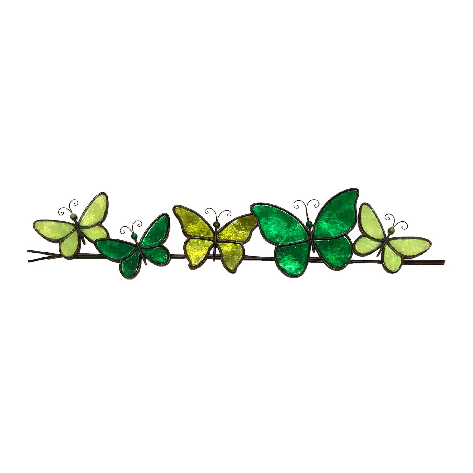 Butterflies On A Wire Wall Decor Green