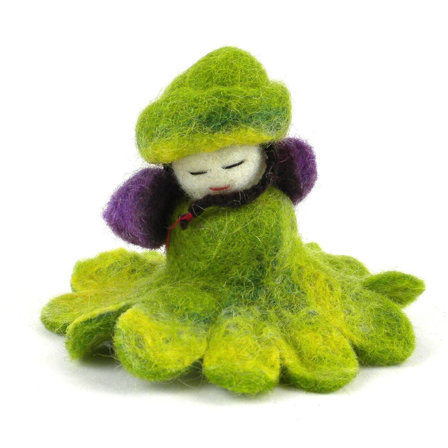 Green Flower Fairy - Hand felted (IS)