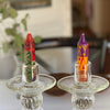 Hand-Painted 4&quot; Dinner or Shabbat Candles, Set of 4  (Indabuko Design)