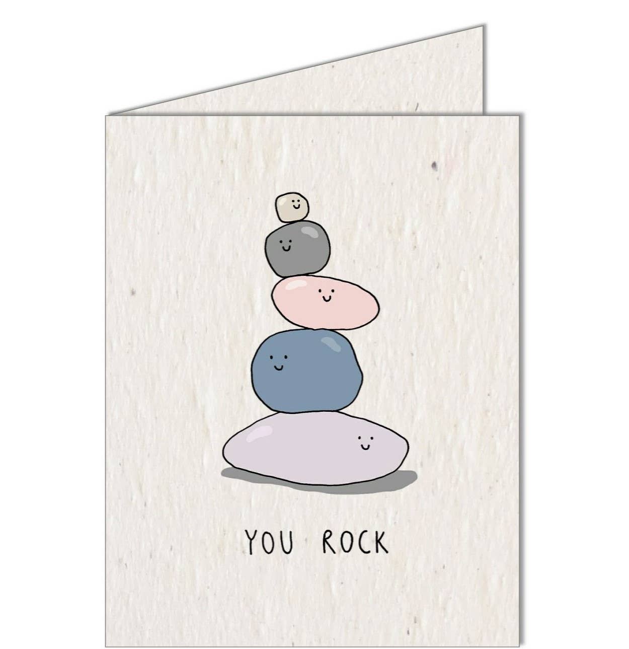 Growing Paper greeting card - You Rock (IS)