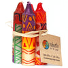 Hand-Painted 4&quot; Dinner or Shabbat Candles, Set of 4  (Indabuko Design)