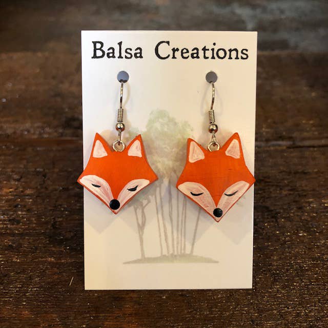 Fox Balsa Earrings (IS)