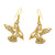 Pair of Birds in Tumbaga Gold Drop Earrings