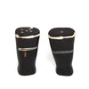 African Natural Bone Salt &amp; Pepper Shakers, White Etch Design on Dark