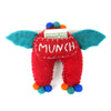 Hand Felted One-Eyed Red Tooth Monster with Wings (IS)