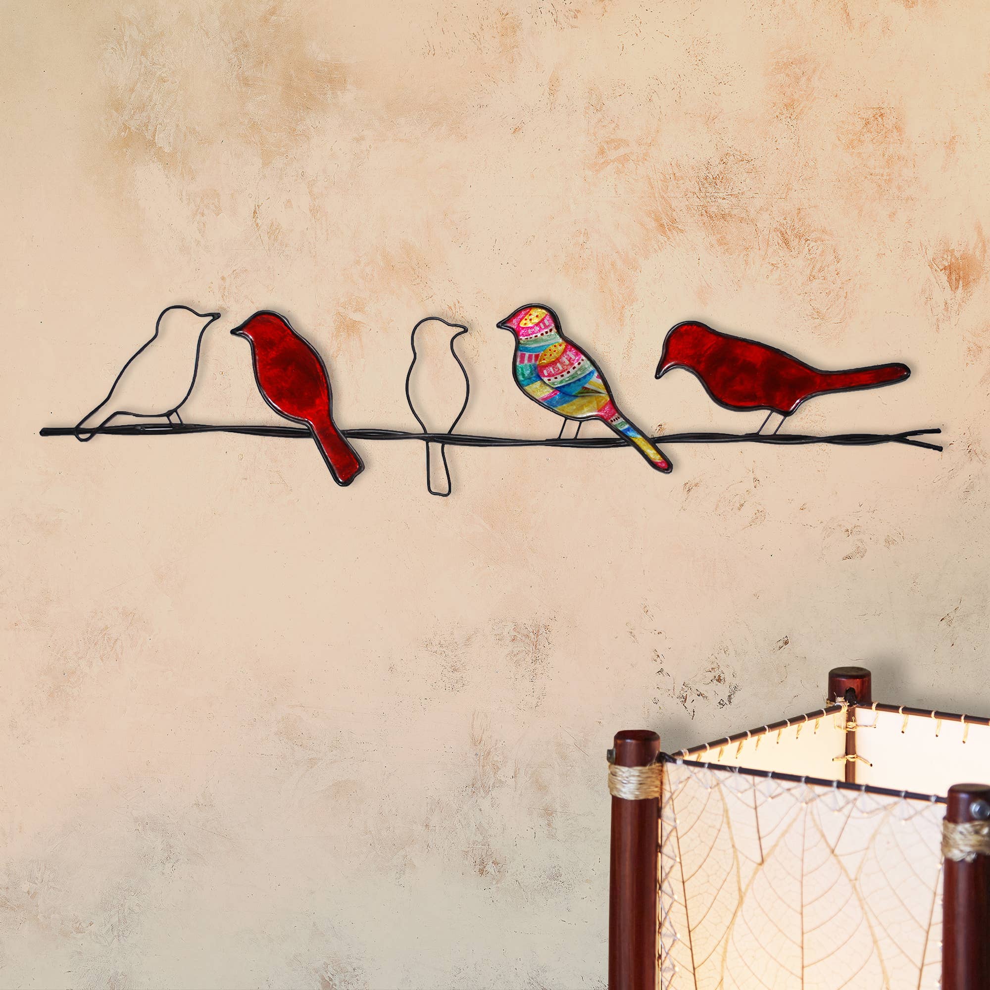 Birds On A Wire Red
