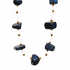 Floating Stone &amp; Maasai Bead Necklace, Navy