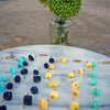 Floating Stone &amp; Maasai Bead Necklace, Navy