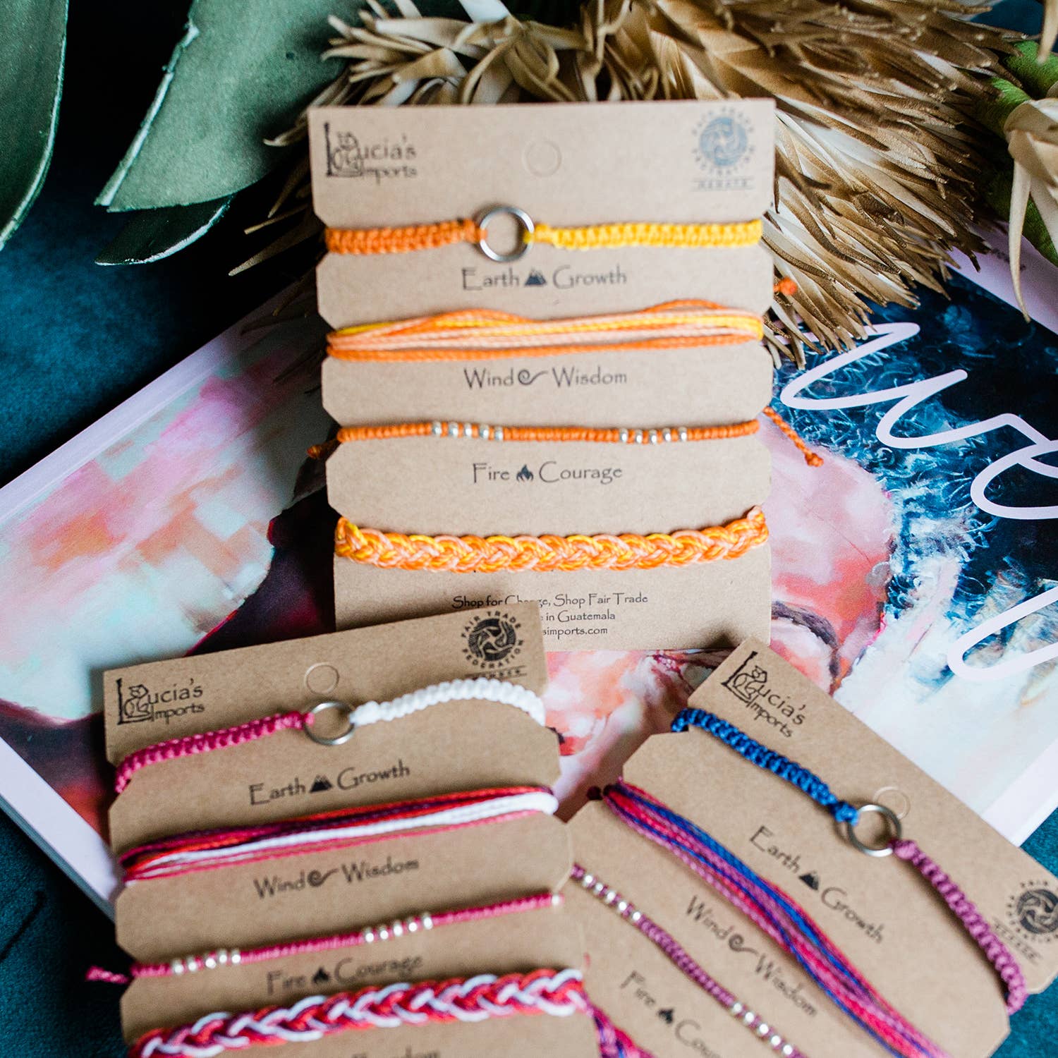 Elements Carded Bracelet Set-4 Blueberry