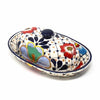 Handmade Pottery Butter Dish, Dots &amp; Flowers - Encantada