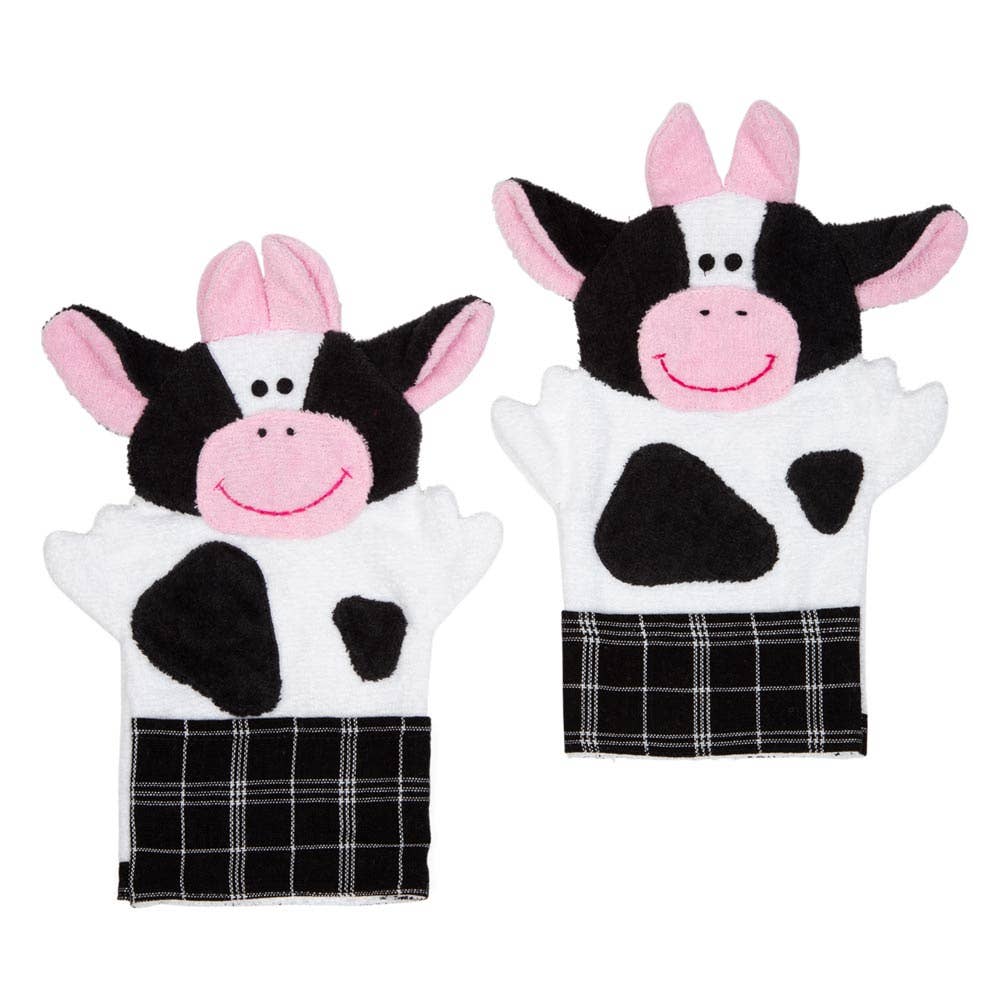 Cow Wash Mitten