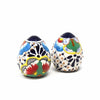 Encantada Handmade Pottery Spice Shakers, Dots &amp; Flowers