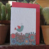 Growing Paper greeting card - Blue Bird (IS)