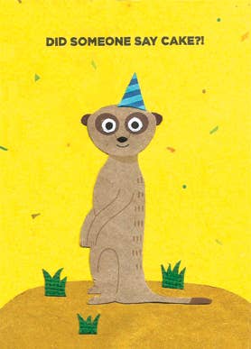 Meerkat Birthday Card