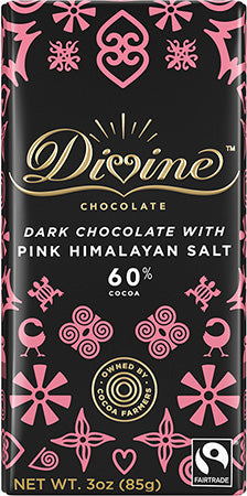 60% Dark Chocolate Bar with Pink Himalayan Salt (IS)