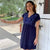 Bianca Navy Dress