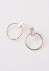 Adalee White Mother-of-Pearl Earrings
